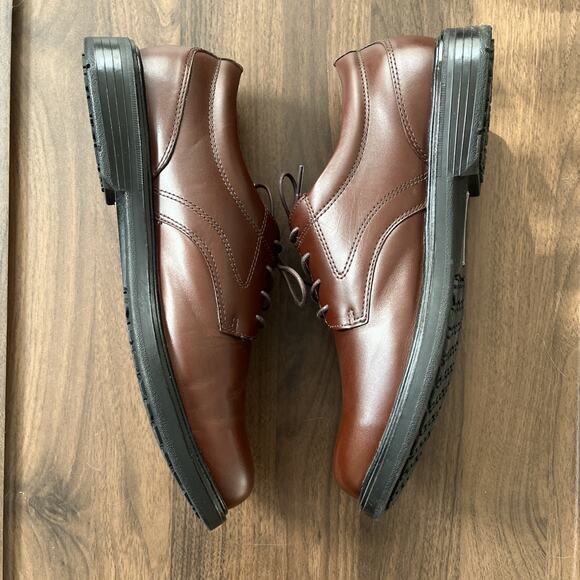 Nunn Bush Leather Oxford Plain Toe Shoes Dynamic Comfort SZ 13 main image 4